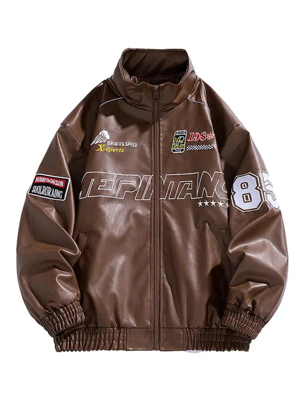 Leather Racer Bomber